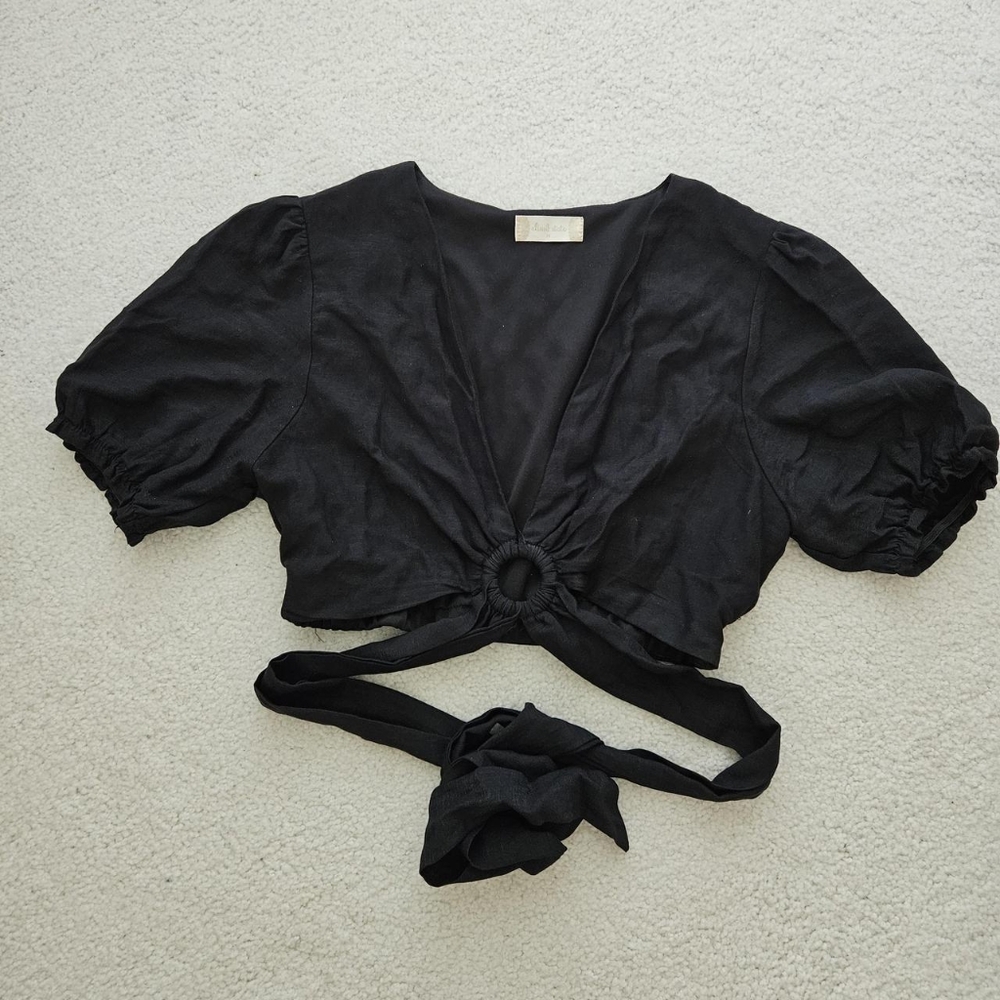 Altar'd State Olivia O-Ring Plunging Wrap Crop Top
